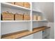 Walk-in pantry boasts ample shelving and storage for all your kitchen essentials and dry goods at 109 W Respite Ln, Summerville, SC 29483