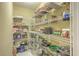 Walk-in pantry with white wire shelving and ample storage space for food and cooking supplies at 109 Waveney Cir, Goose Creek, SC 29445