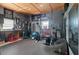 Finished basement gym with exercise equipment and custom design elements at 1111 Sandy Springs Circle, Walterboro, SC 29488