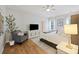 Bright main bedroom featuring a ceiling fan, and a comfortable sitting area at 1228 Walleye Cor, Charleston, SC 29414