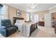Comfortable main bedroom with a ceiling fan and neutral décor at 129 Saluda Dr, Moncks Corner, SC 29461