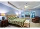 Main bedroom features tray ceilings, a ceiling fan, multiple windows, and a seating area at 129 Schooner Bend Ave, Summerville, SC 29486
