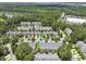 Beautiful aerial view of the neighborhood, showcasing lush trees, manicured lawns, and charming townhome community at 132 Fresh Meadow Ln, Mount Pleasant, SC 29466