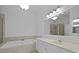 Bright bathroom with a large soaking tub and a glass enclosed shower in neutral tones at 132 Fresh Meadow Ln, Mount Pleasant, SC 29466