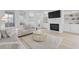 Bright living room with a fireplace, recessed lighting, and neutral decor at 132 Fresh Meadow Ln, Mount Pleasant, SC 29466