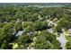 Expansive aerial view of a residential area with lush greenery and a variety of home styles and sizes at 1406 Oaklanding Rd, Mount Pleasant, SC 29464
