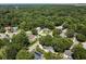 Picturesque neighborhood features diverse homes surrounded by lush trees, embodying peaceful suburban living in a green setting at 1406 Oaklanding Rd, Mount Pleasant, SC 29464