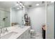 Bathroom features marble floors, double sinks, large mirrors and a glass enclosed shower at 1406 Oaklanding Rd, Mount Pleasant, SC 29464