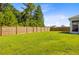 Spacious, grassy backyard with a tall wooden fence at 142 Airy Dr, Summerville, SC 29486