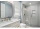 Bright bathroom featuring a glass shower, vanity, and modern fixtures at 1491 Tomato Farm Cir, Mount Pleasant, SC 29464