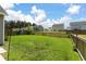 Lush green backyard enclosed by a charming wooden fence, offering privacy and space at 160 Greenbelt Ct, Summerville, SC 29485