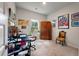 Bright office space with modern desk, carpet flooring and natural light from the window at 160 Greenbelt Ct, Summerville, SC 29485