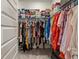 Walk-in closet with shelving for shoes and multiple rows for hanging clothing at 160 Greenbelt Ct, Summerville, SC 29485