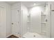 Well-lit bathroom featuring a standing shower and white walls at 166 Rosefield Ct, Summerville, SC 29485
