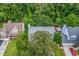 Aerial photograph of homes in a beautiful neighborhood with plenty of mature trees and manicured yards at 1972 Gray Battery Ct, Mount Pleasant, SC 29464