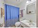 Bathroom with a shower, vanity, and soft accents creating a cozy, functional space in the home at 1972 Gray Battery Ct, Mount Pleasant, SC 29464