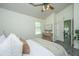 Bright bedroom with ceiling fan, closet and stylish decor at 207 Apache Dr, Summerville, SC 29483