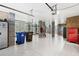 Spacious garage with concrete columns, storage cabinets, and epoxy floors provides secure parking and extra storage space at 2313 Bucktail Ct, Mount Pleasant, SC 29466