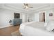 Spacious main bedroom showcases hardwood floors, tray ceiling, and natural light at 2313 Bucktail Ct, Mount Pleasant, SC 29466