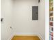 Bright laundry area with white walls, wood floors, and hookups for appliances at 2456 Lantern St, Charleston, SC 29414