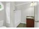 Bathroom features a shower/tub, vanity with dark wood cabinet, and a decorative light fixture at 2494 Cape Rd, Johns Island, SC 29455