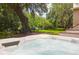 Hot tub with views of large backyard, featuring mature trees, greenery, and access to serene wooded areas at 2494 Cape Rd, Johns Island, SC 29455