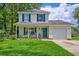 Charming two-story home with blue shutters, a quaint porch, and a well-maintained front yard at 2538 Wayne Scott Ct, Charleston, SC 29414