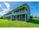 Spacious condo building featuring multiple screened porches, lush green lawn, and a inviting outdoor living space at 2601 Riverridge Ct # A, Moncks Corner, SC 29461