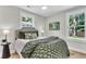 Cozy bedroom featuring two windows, neutral walls, and stylish decor at 2949 Alabama Dr, North Charleston, SC 29405