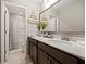Bathroom featuring a large vanity with dual sinks, a shower and separate toilet at 529 Dunswell Dr, Summerville, SC 29486