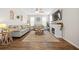 Comfortable living room featuring stylish sofas, a fireplace, and natural light at 529 Dunswell Dr, Summerville, SC 29486