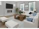 Inviting living room featuring stylish furniture, a fireplace, and hardwood floors at 619 Du Bois Dr, Johns Island, SC 29455