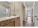 Bathroom vanity featuring tan cabinets and a tan countertop with tile floors at 700 Daniel Ellis Dr # 3108, Charleston, SC 29412