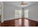 Clean bedroom featuring hardwood floors, ceiling fan and multiple windows providing natural light at 700 Daniel Ellis Dr # 3108, Charleston, SC 29412