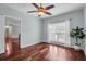 Inviting bedroom features hardwood floors, a ceiling fan, and natural light at 700 Daniel Ellis Dr # 3108, Charleston, SC 29412