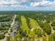 Scenic aerial view of golf course community with lush greenery and clear blue skies at 704 Kilarney Rd, Summerville, SC 29483