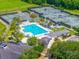 Aerial shot of community with pool, tennis courts and amenities, perfect for active lifestyles at 704 Kilarney Rd, Summerville, SC 29483