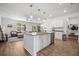 A spacious kitchen with stainless appliances, white cabinetry, granite countertops, and a central island at 704 Kilarney Rd, Summerville, SC 29483