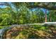Spacious backyard with a white picket fence and lush greenery, offering privacy and a peaceful outdoor space at 734 Waterloo St, Charleston, SC 29412