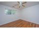 Inviting bedroom featuring hardwood floors and a ceiling fan at 734 Waterloo St, Charleston, SC 29412