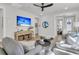 Spacious living room featuring entertainment center and neutral tones at 753 Blue Iris Way, Summerville, SC 29486