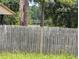 A view of a lake through a fence and trees. Perfect for evening relaxation at 93 Knights Ave, Walterboro, SC 29488