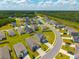 Wide aerial shot capturing the layout of the residential community with tree lined streets and well-maintained lawns at 1032 Peridote Way, Ladson, SC 29456