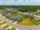 Aerial view showcasing a well-planned neighborhood with manicured lawns, varied home styles, and a sense of community at 1032 Peridote Way, Ladson, SC 29456