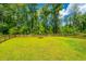 Backyard with a wood fence and a view of surrounding green trees and foliage at 104 Limpkin Ln, Summerville, SC 29483