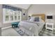 Serene bedroom features a patterned headboard, plush bedding, and plenty of natural light at 1100 Griswold St, Mount Pleasant, SC 29466