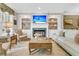 Living room showcasing fireplace, built-ins, and stylish decor at 1100 Griswold St, Mount Pleasant, SC 29466