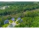 Aerial view of homes nestled among lush greenery and trees in a peaceful residential area at 129 Martins Point Dr, Wando, SC 29492
