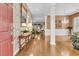 Elegant foyer with gleaming hardwood floors and stylish decor, leading into a spacious living area at 1809 Two Cedar Way, Mount Pleasant, SC 29466
