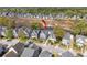 Aerial view showcasing the home's location within a well-planned residential community at 1821 Towne St, Johns Island, SC 29455